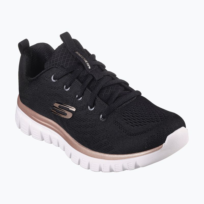 Кросівки жіночі SKECHERS Graceful Get Connected black/golda 8