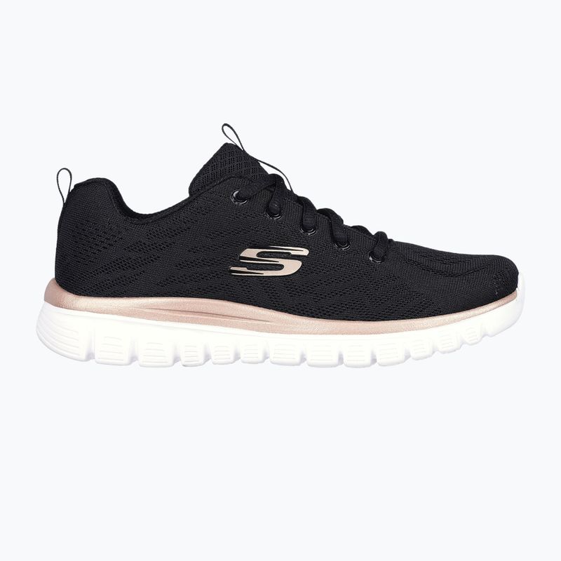 Кросівки жіночі SKECHERS Graceful Get Connected black/golda 9
