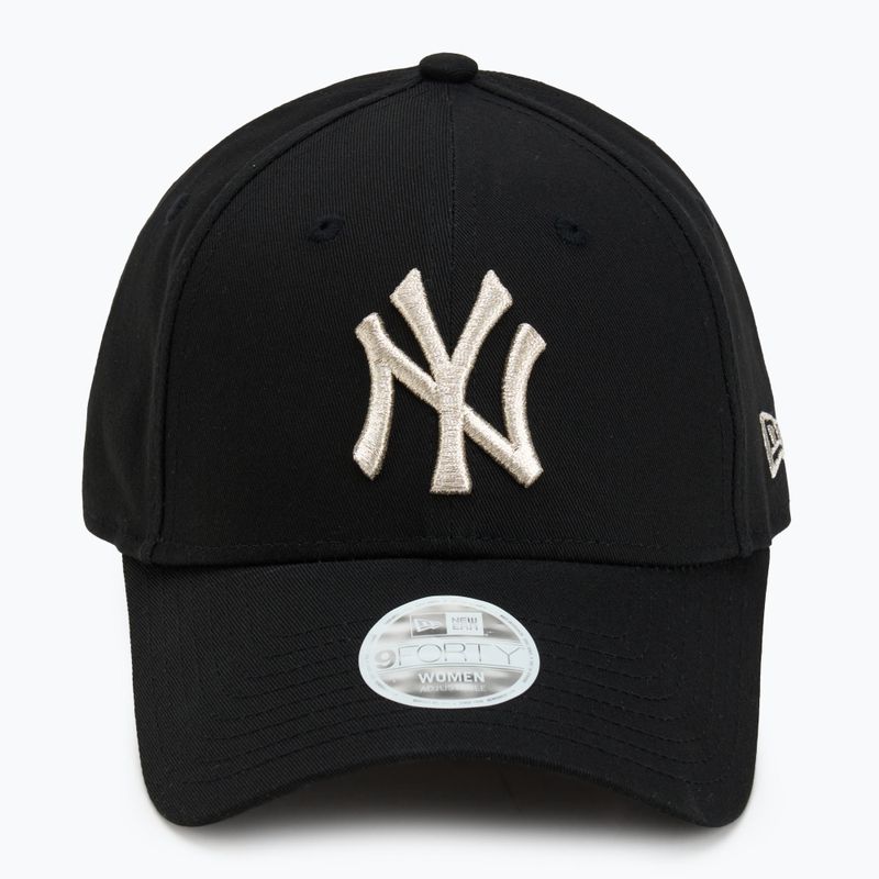 Бейсболка New Era Metallic Logo 9Forty New York Yankees чорна 2