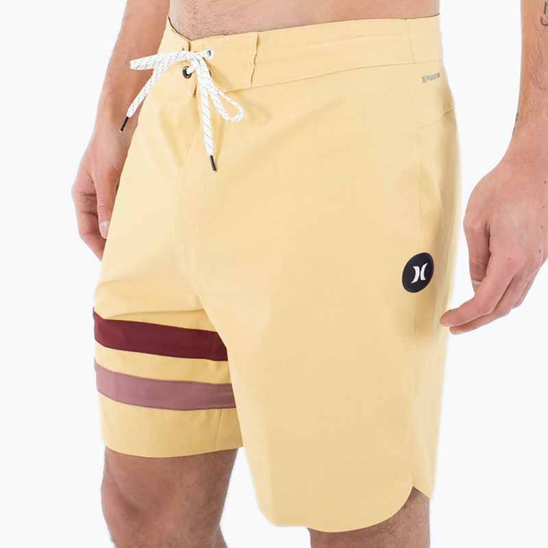 Шорти для плавання чоловічі Hurley Phantom Block Party Renegade 18" dusty cheaddar 4