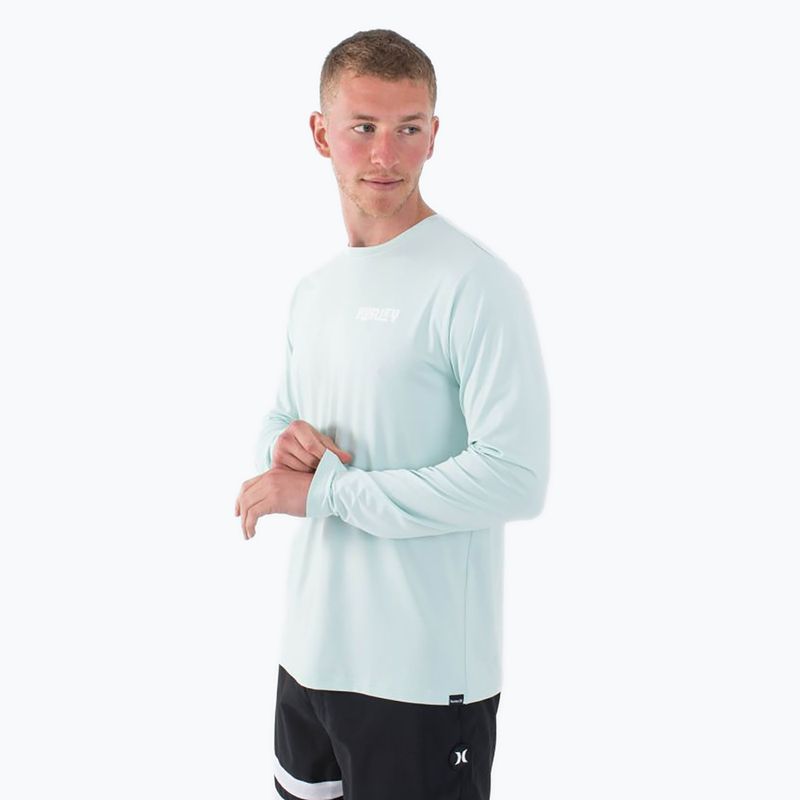Лонгслів чоловічий Hurley Everyday Hybrid Upf brown kelp 4