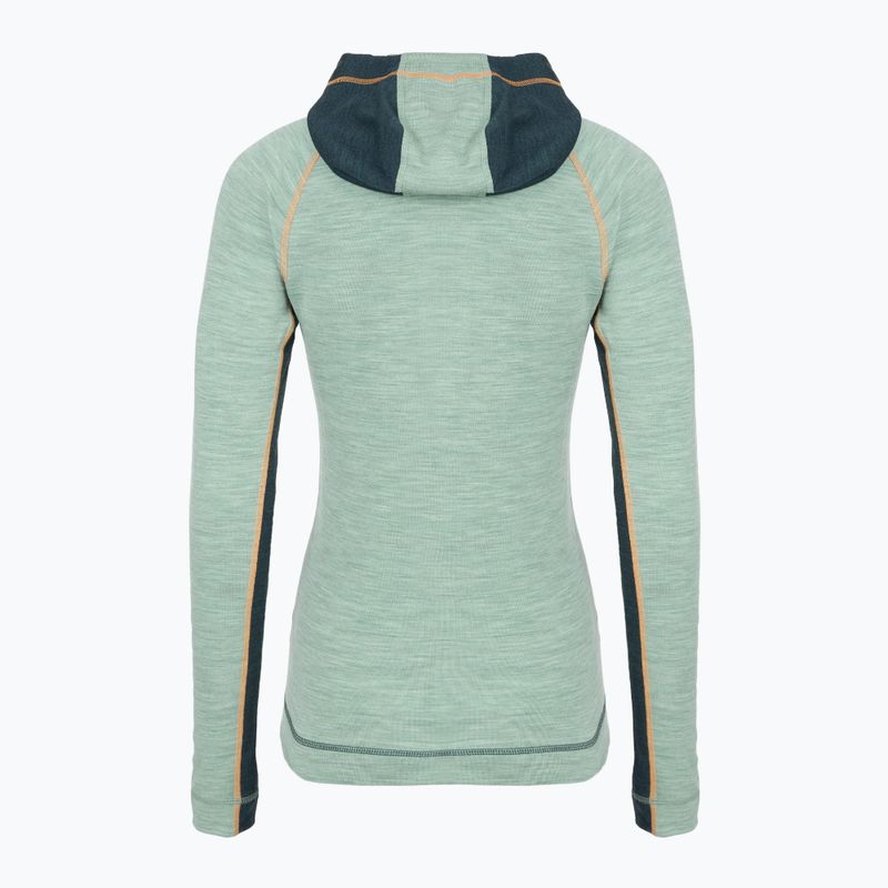 Кофта термічна жіноча Smartwool Classic Thermal Merino Base Layer 1/2 Zip Hoodie Boxed twilight/arctic green 2