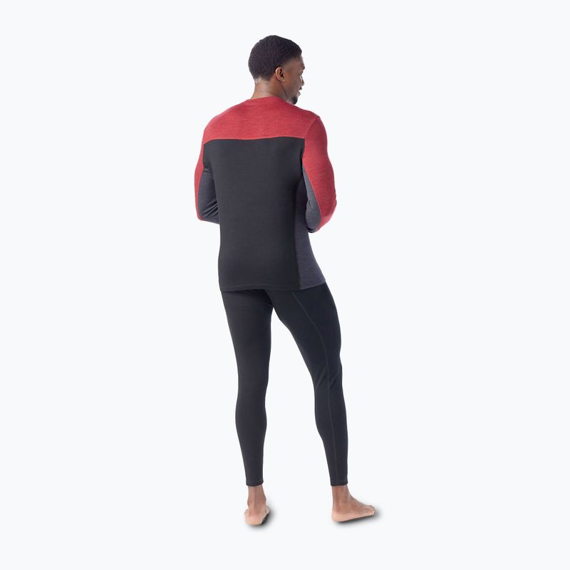 Лонгслів термічний чоловічий Smartwool Classic Thermal Merino Base Layer Colorblock Crew black 2