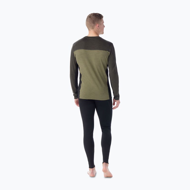 Чоловіча термоактивна кофта Smartwool Classic Thermal Merino Base Layer Colorblock Crew Boxed moss 2