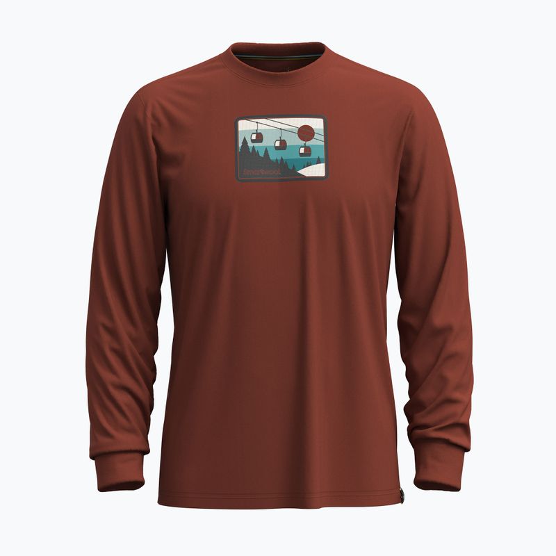 Лонгслів чоловічий Smartwool Gondola Ride Graphic pecan brown