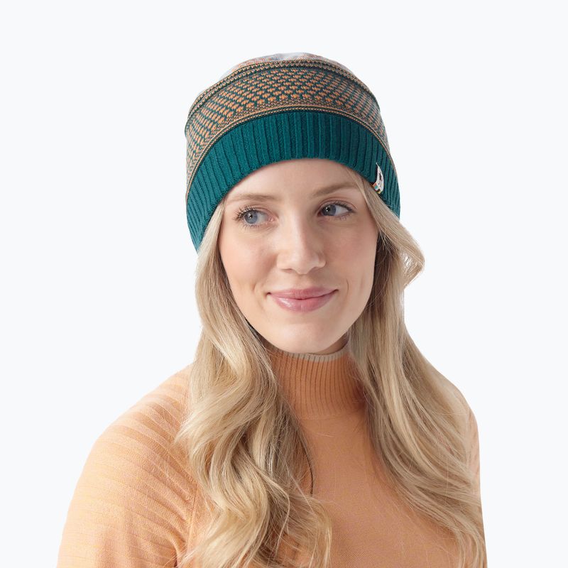 Шапка зимова Smartwool Popcorn Cable Reversible emerald green 2