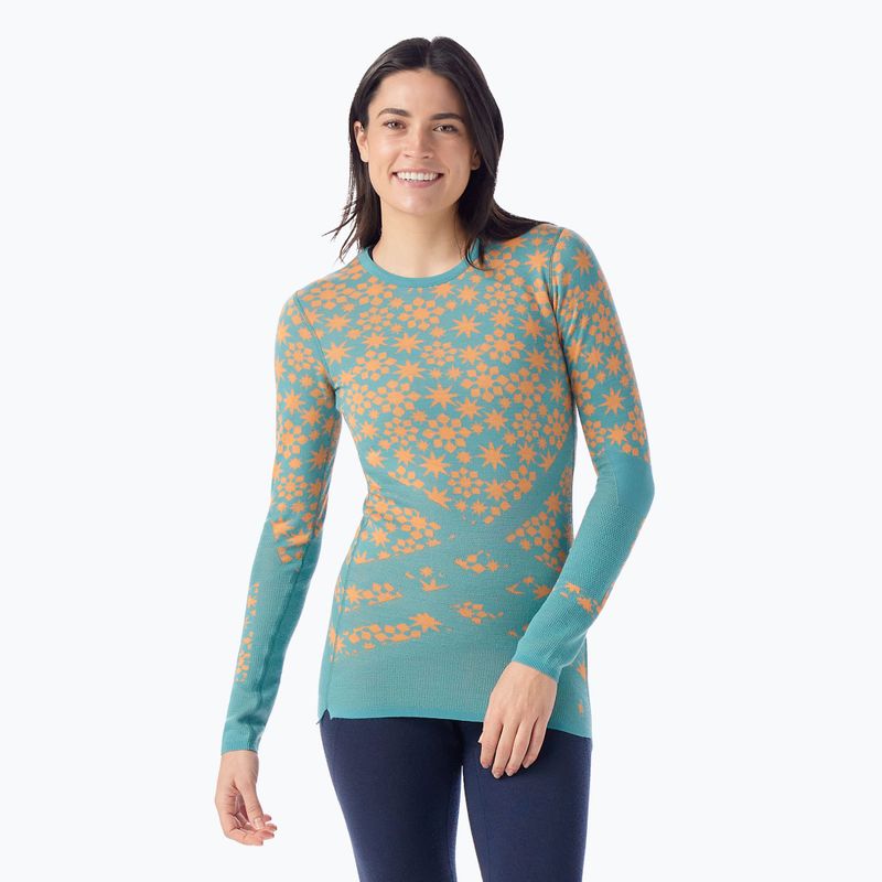 Жіноча термоактивна кофта Smartwool Intraknit Thermal Merino Base Layer Pattern Crew cascade