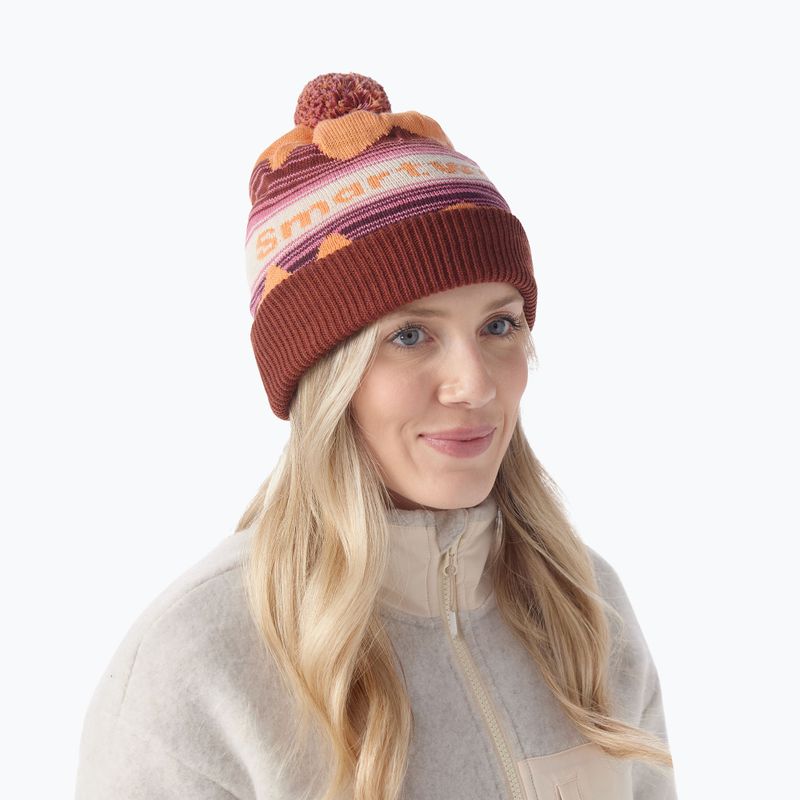 Шапка зимова Smartwool Knit Winter Pattern POM apricot 2