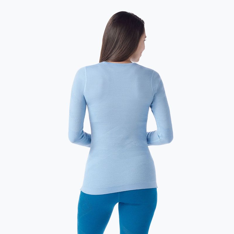 Жіноча термоактивна кофта Smartwool Intraknit Thermal Merino Baselayer Crew serene blue/white 2
