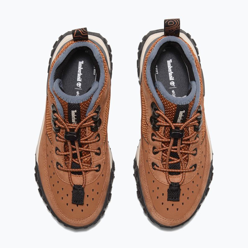 Дитячі черевики Timberland Greenstride Motion 6 Low Lace темно-помаранчеві з нубуку 14