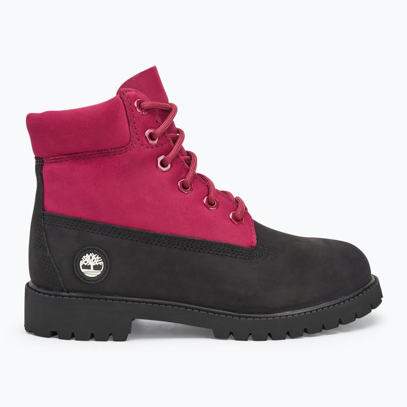 Черевики дитячі Timberland Premium 6 In Lace black nubuck/dark pink 2