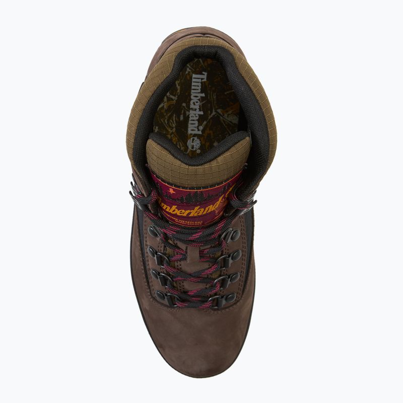 Чоловічі черевики Timberland Euro Hiker Mid темно-коричневі з нубуку 5