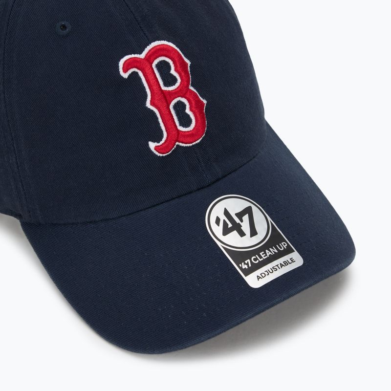 Кепка 47 Brand MLB Boston Red Sox CLEAN UP navy 3