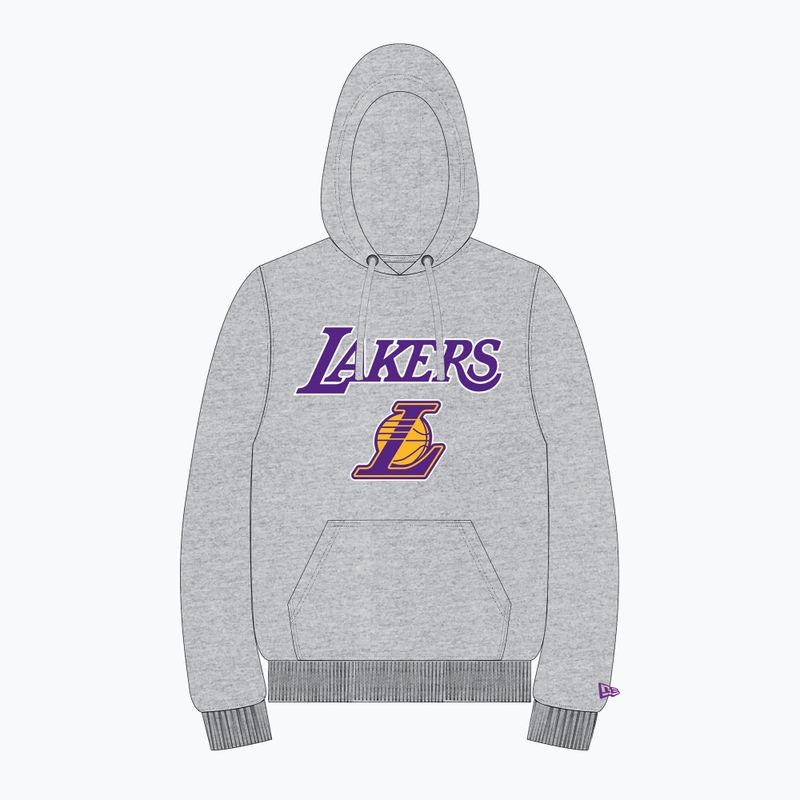 Кофта чоловіча New Era NBA Regular Hoody Los Angeles Lakers гrey med 6