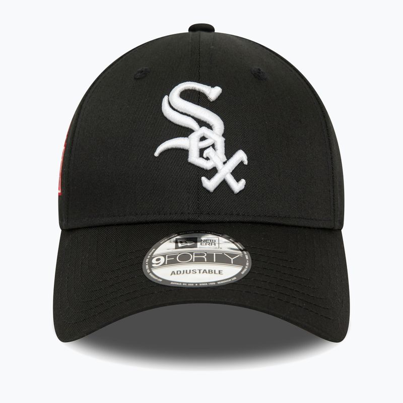 Чоловіча бейсболка New Era Patch 9Forty Chicago White Sox чорна 3