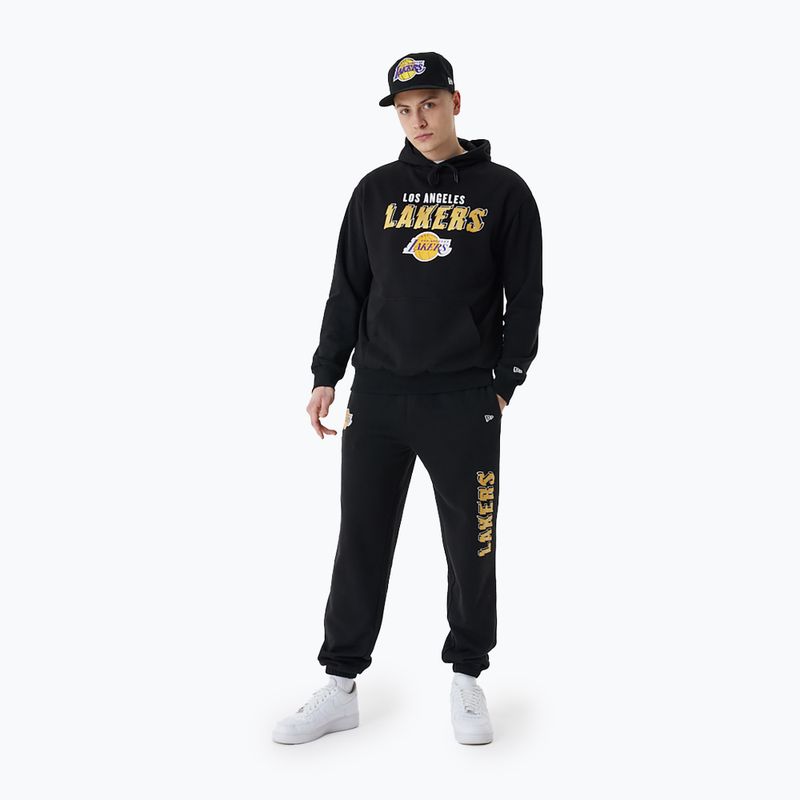 Кофта чоловіча New Era Team Script OS Hoody Los Angeles Lakers black 3