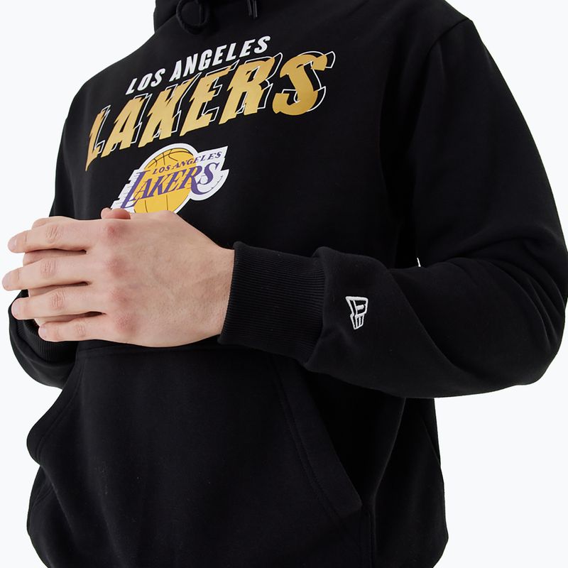 Кофта чоловіча New Era Team Script OS Hoody Los Angeles Lakers black 5