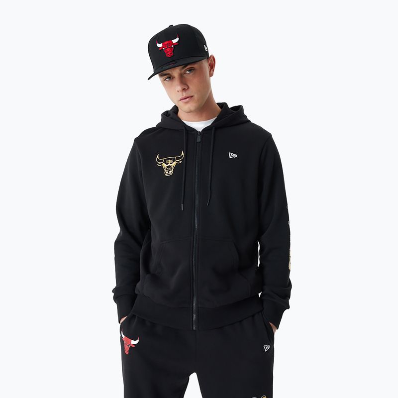 Кофта чоловіча New Era Team Script FZ Hoody Chicago Bulls black