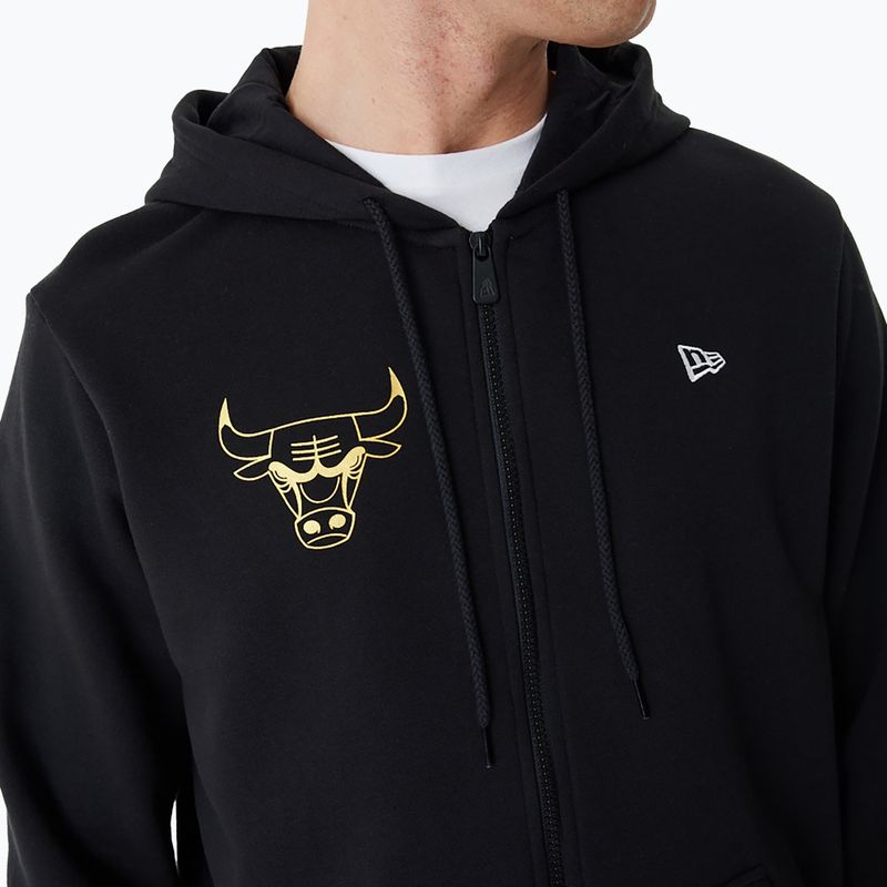 Кофта чоловіча New Era Team Script FZ Hoody Chicago Bulls black 4