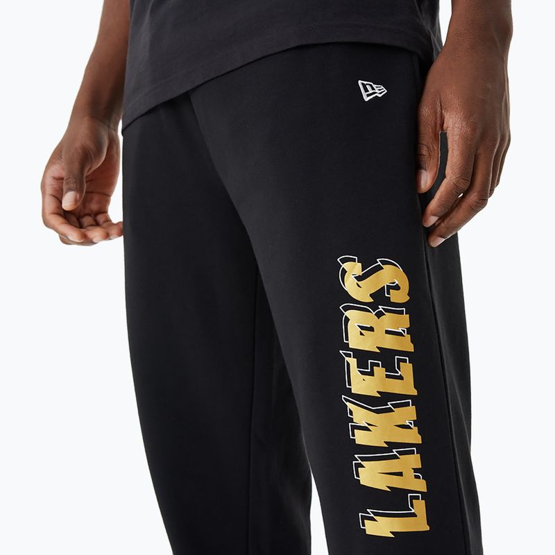 Штани чоловічі New Era NBA Team Script Jogger Los Angeles Lakers black 5