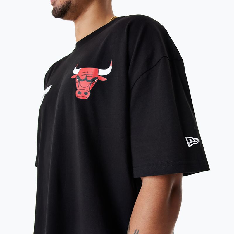 Футболка чоловіча New Era NBA Large гraphic BP OS Tee Chicago Bulls black 4