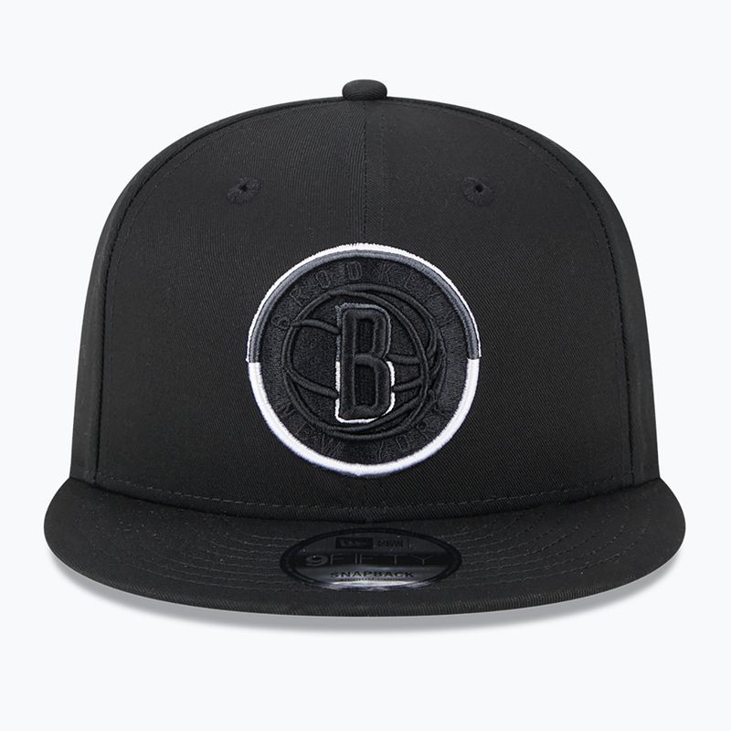 Бейсболка New Era Split Logo 9Fifty Brooklyn Nets black 3