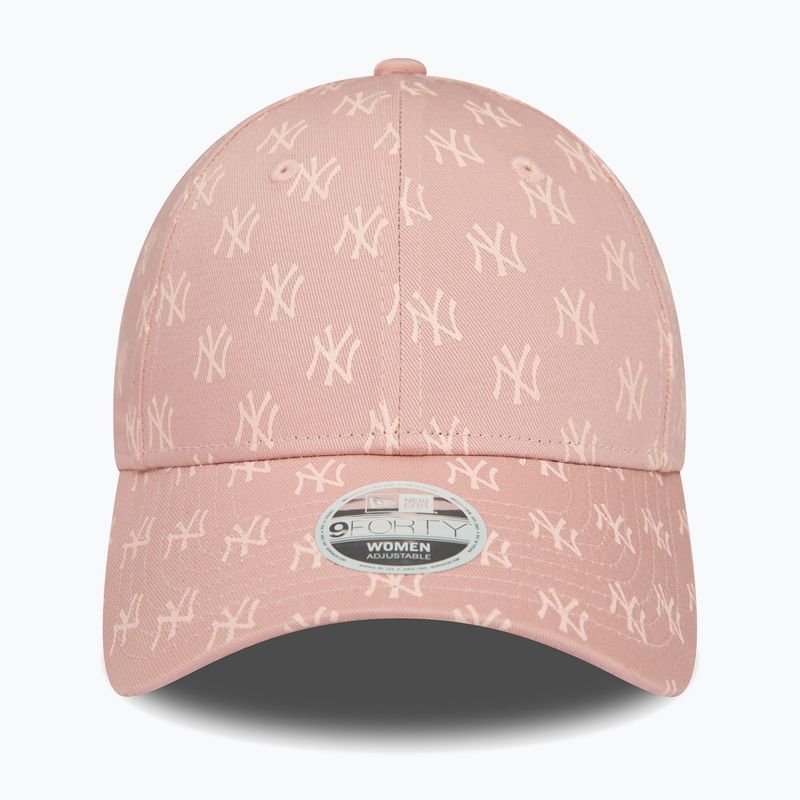 Жіноча бейсболка New Era Monogram 9Forty New York Yankees пастельно-рожева 3