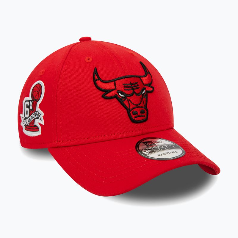 Чоловіча бейсболка New Era бічна нашивка 9Forty Chicago Bulls червона