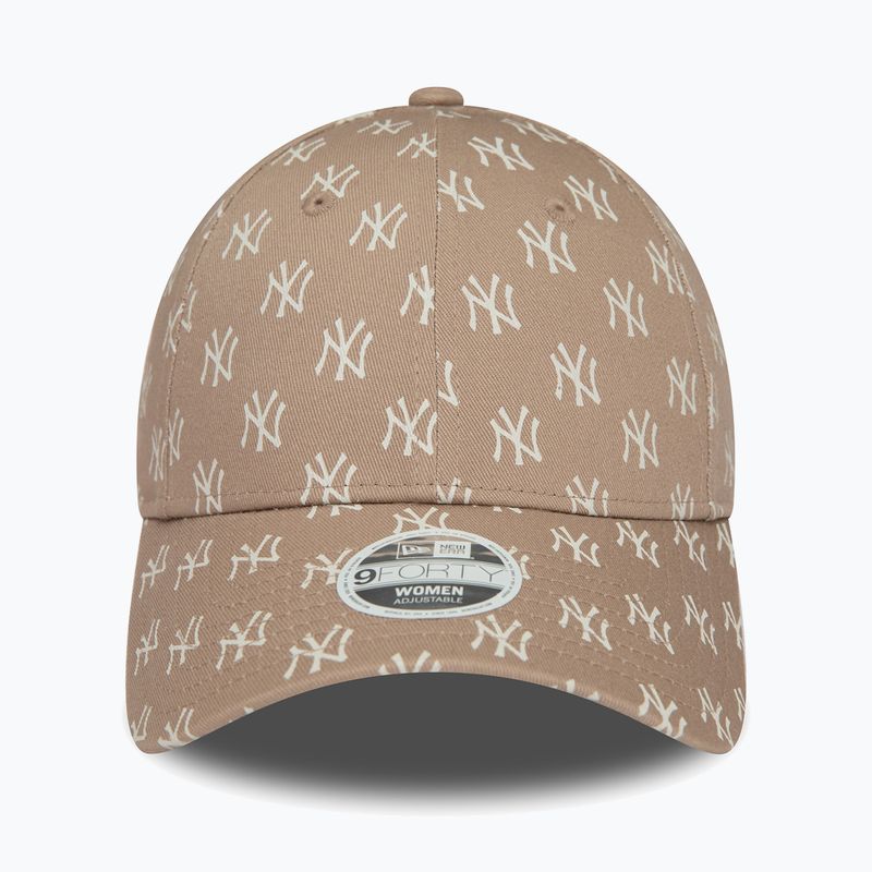 Жіноча бейсболка New Era Monogram 9Forty New York Yankees пастельно-коричнева 3