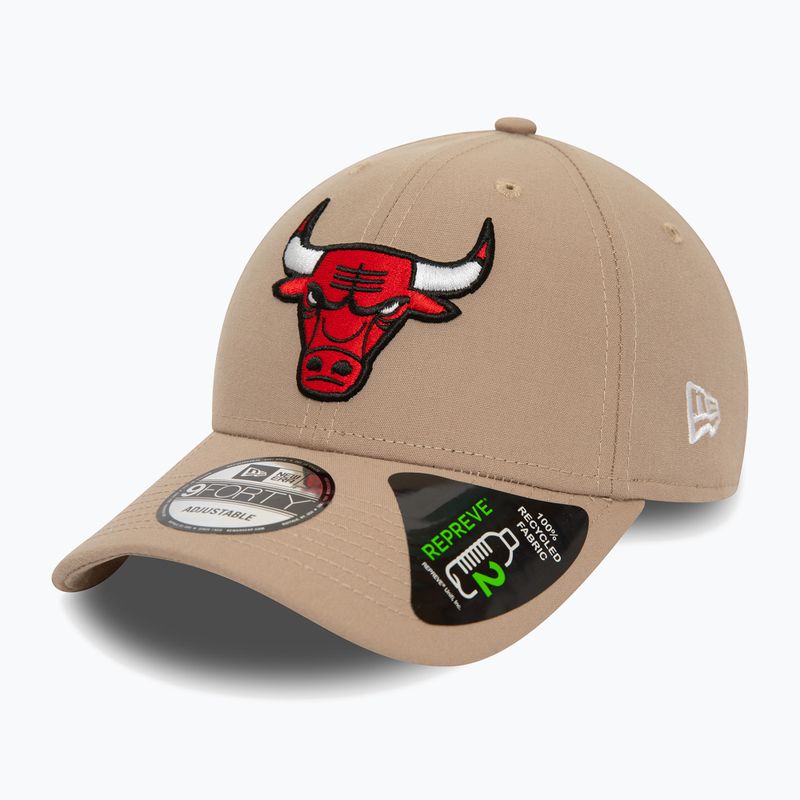 Чоловіча бейсболка New Era Repreve 9Forty Chicago Bulls пастельно-коричнева