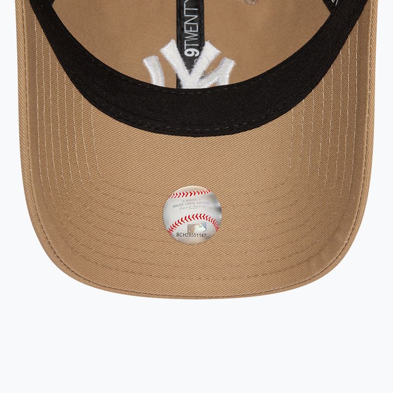 Бейсболка New Era League Essential 9Twenty New York Yankees світло-бежева 7