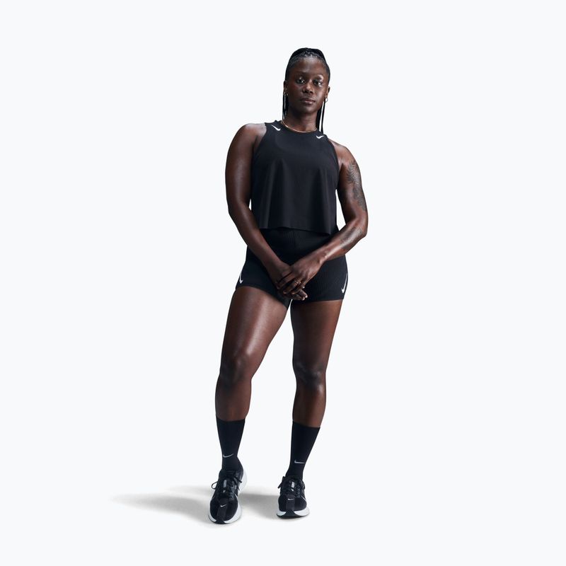 Футболка для бігу жіноча Nike AeroSwift Dri-Fit ADV Cropped Tank Top black/white 2