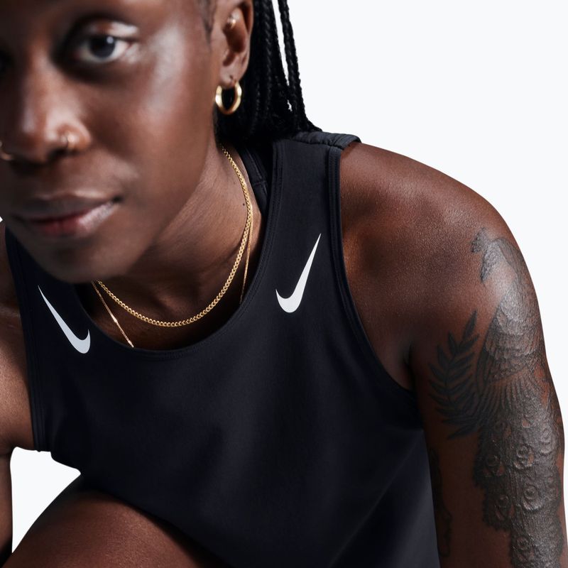Футболка для бігу жіноча Nike AeroSwift Dri-Fit ADV Cropped Tank Top black/white 5