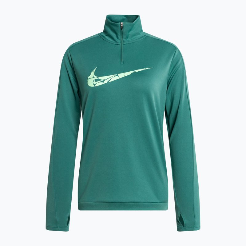 Кофта для бігу жіноча Nike Swoosh Dri-FIT 1/4-Zip Mid bicoastal/vapor green