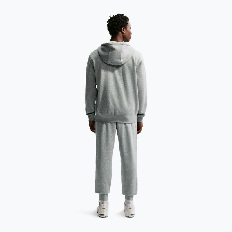 Штани чоловічі Nike Club French Terry Joggers dark grey heather/light smoke grey/white 3