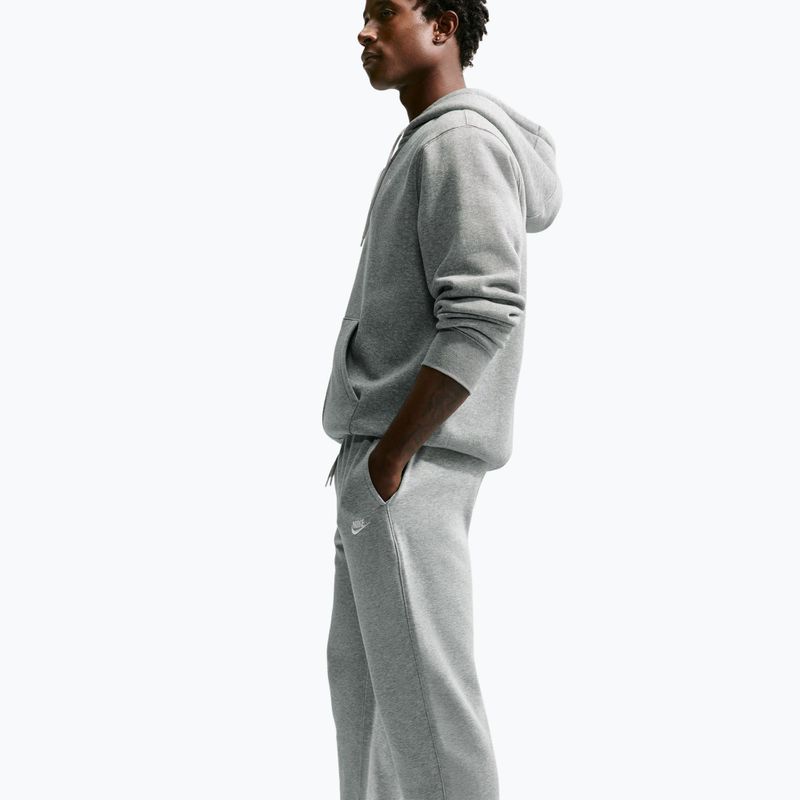 Штани чоловічі Nike Club French Terry Joggers dark grey heather/light smoke grey/white 4