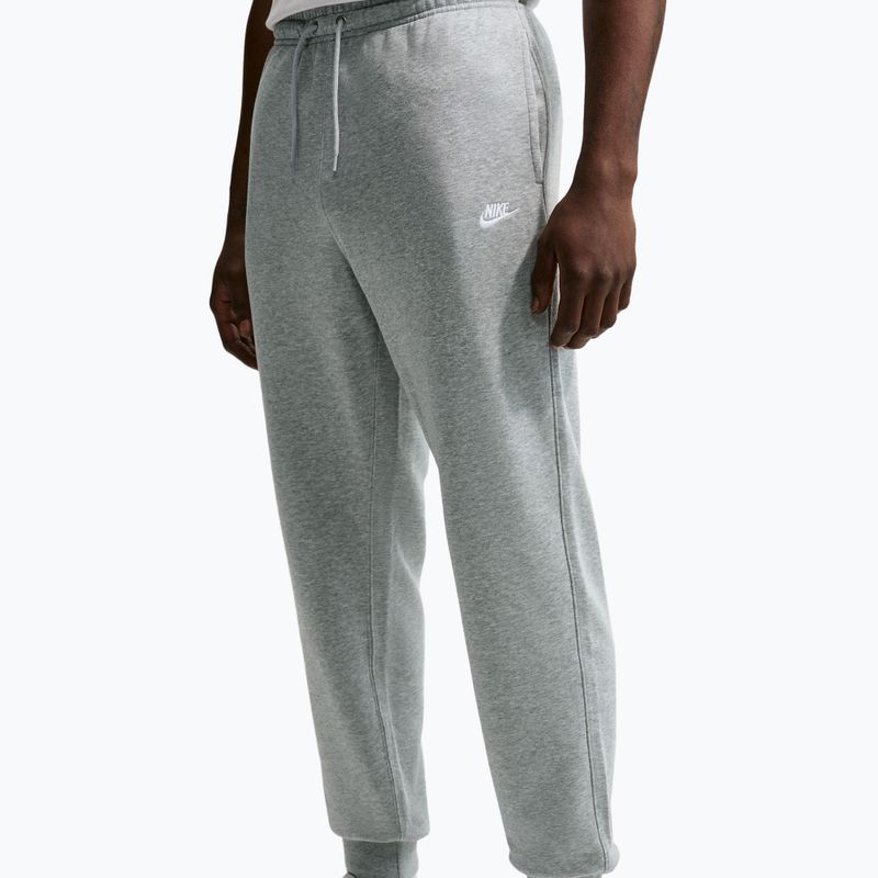 Штани чоловічі Nike Club French Terry Joggers dark grey heather/light smoke grey/white 5