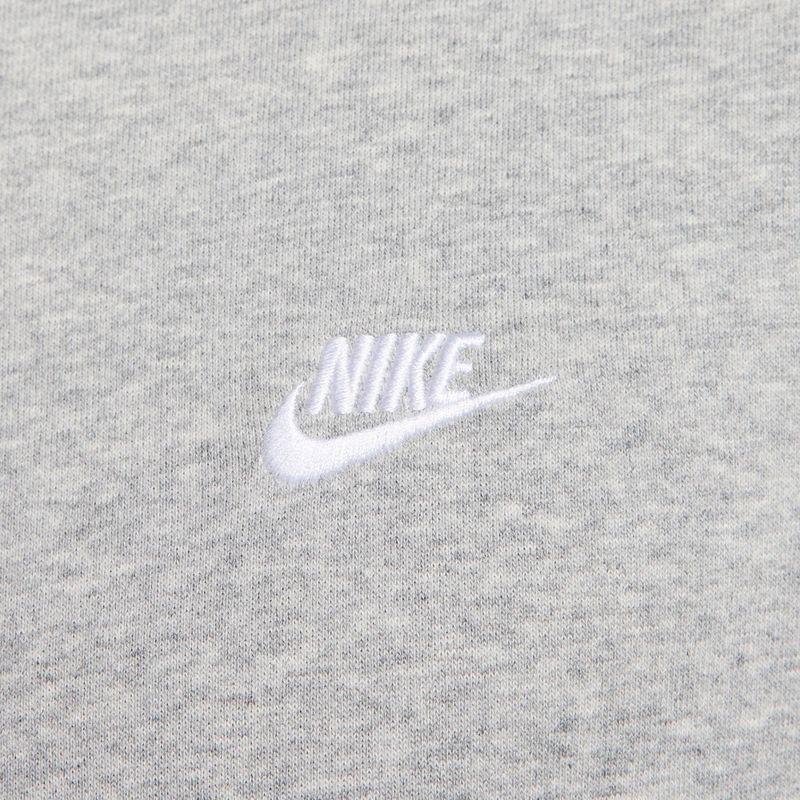 Кофта чоловіча Nike Club French Terry Crew dark grey heather/white 5