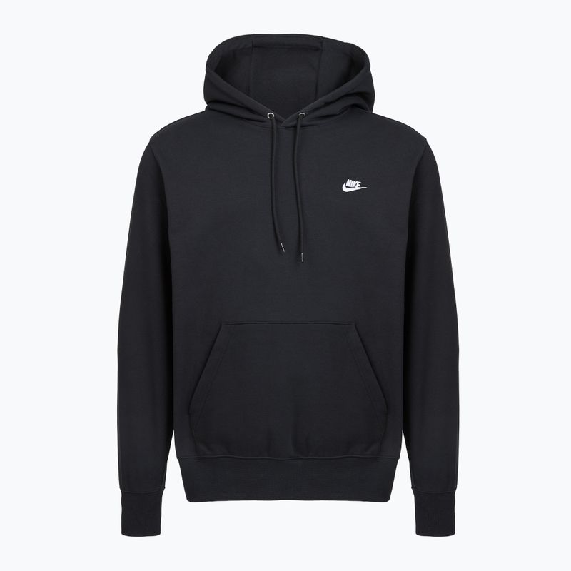 Кофта чоловіча Nike Club French Terry Pullover Hoodie black/black/white 8