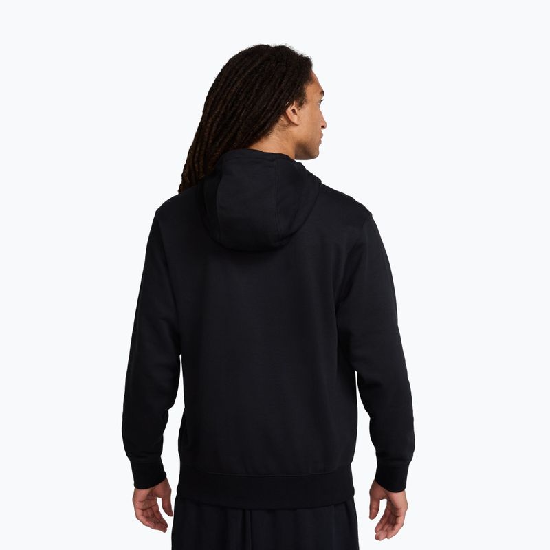 Кофта чоловіча Nike Club French Terry Pullover Hoodie black/black/white 3