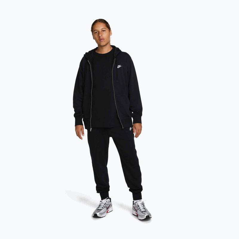 Кофта чоловіча Nike Club FZ Hoodie black/black/white 2