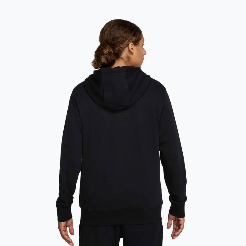 Кофта чоловіча Nike Club FZ Hoodie black/black/white 3