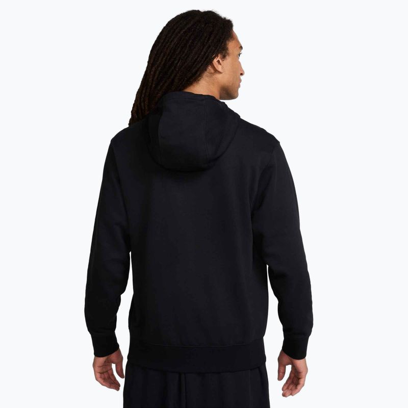 Кофта чоловіча Nike Club French Terry Pullover Hoodie black/black/white 3