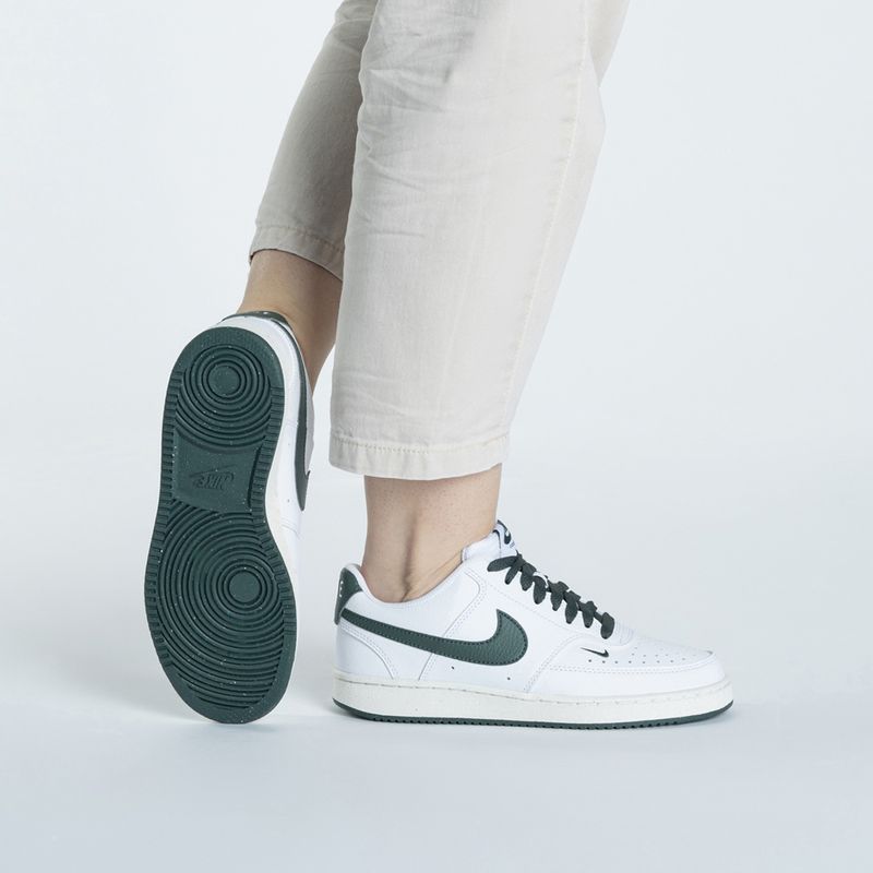 Кросівки жіночі Nike Court Vision Low Next Nature white / stadium green / sail / vintage green 2