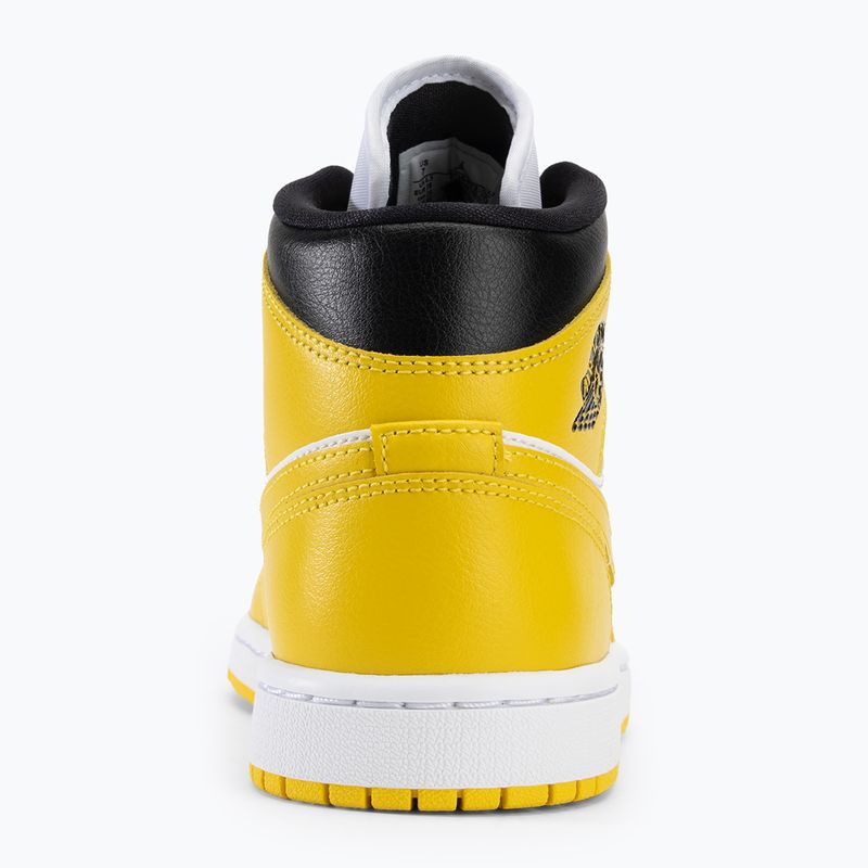 Кросівки жіночі Nike Air Jordan 1 Mid white/black/vivid sulfur 6