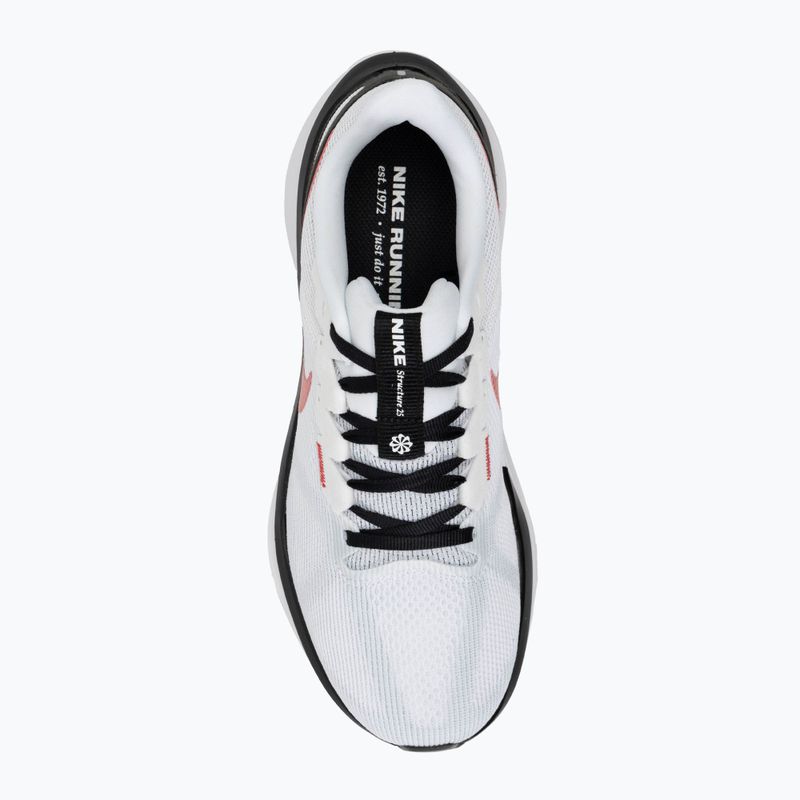 Кросівки для бігу чоловічі Nike Structure 25 white/black/light ммoke grey/fire red 5