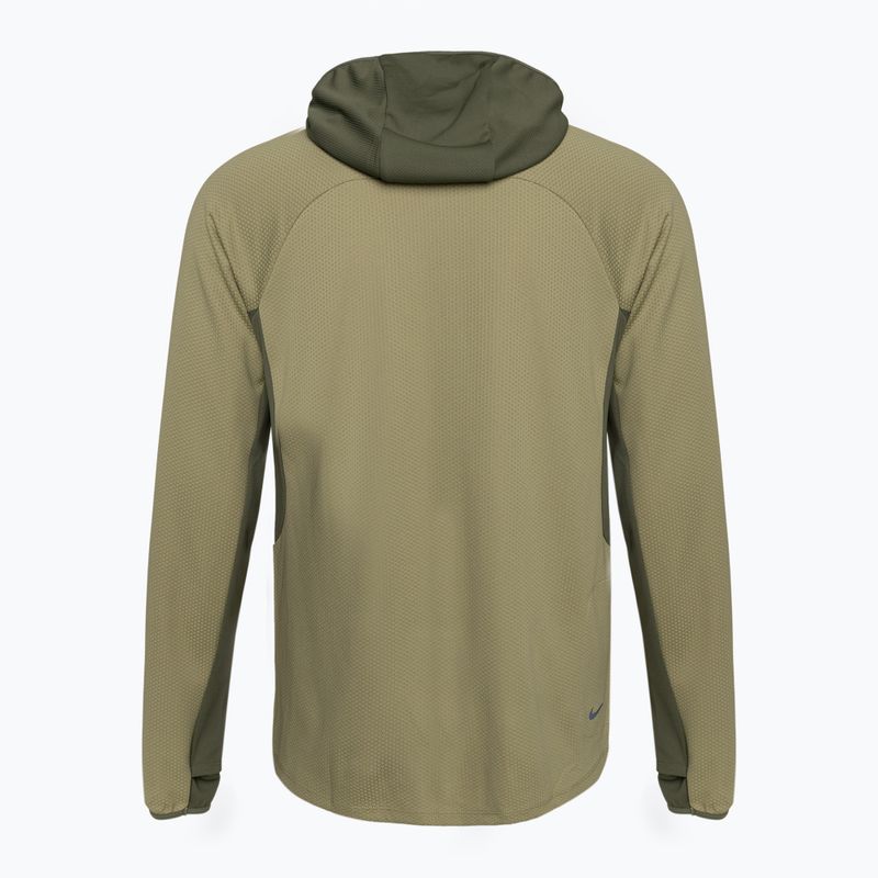 Лонгслів для бігу чоловічий Nike Trail Dri-Fit UV LS Hoodie neutral olive/medium olive/lilac bloom 2