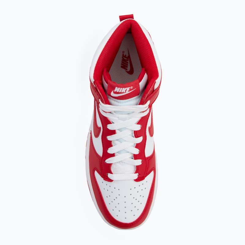 Кросівки Nike Dunk High white/university red 5