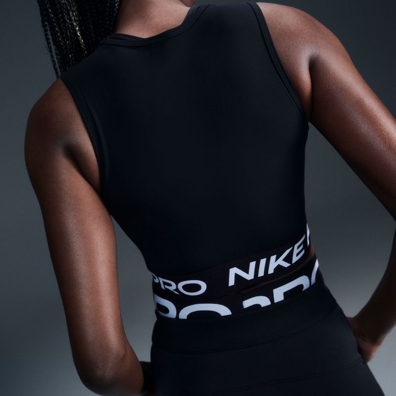 Топ для тренувань жіночий Nike Pro Dri-Fit black/white 10