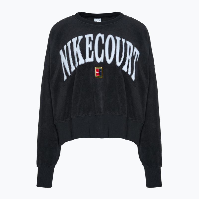 Кофта тенісна жіноча Nike Court Heritage OOS black / black / flat pewter / white